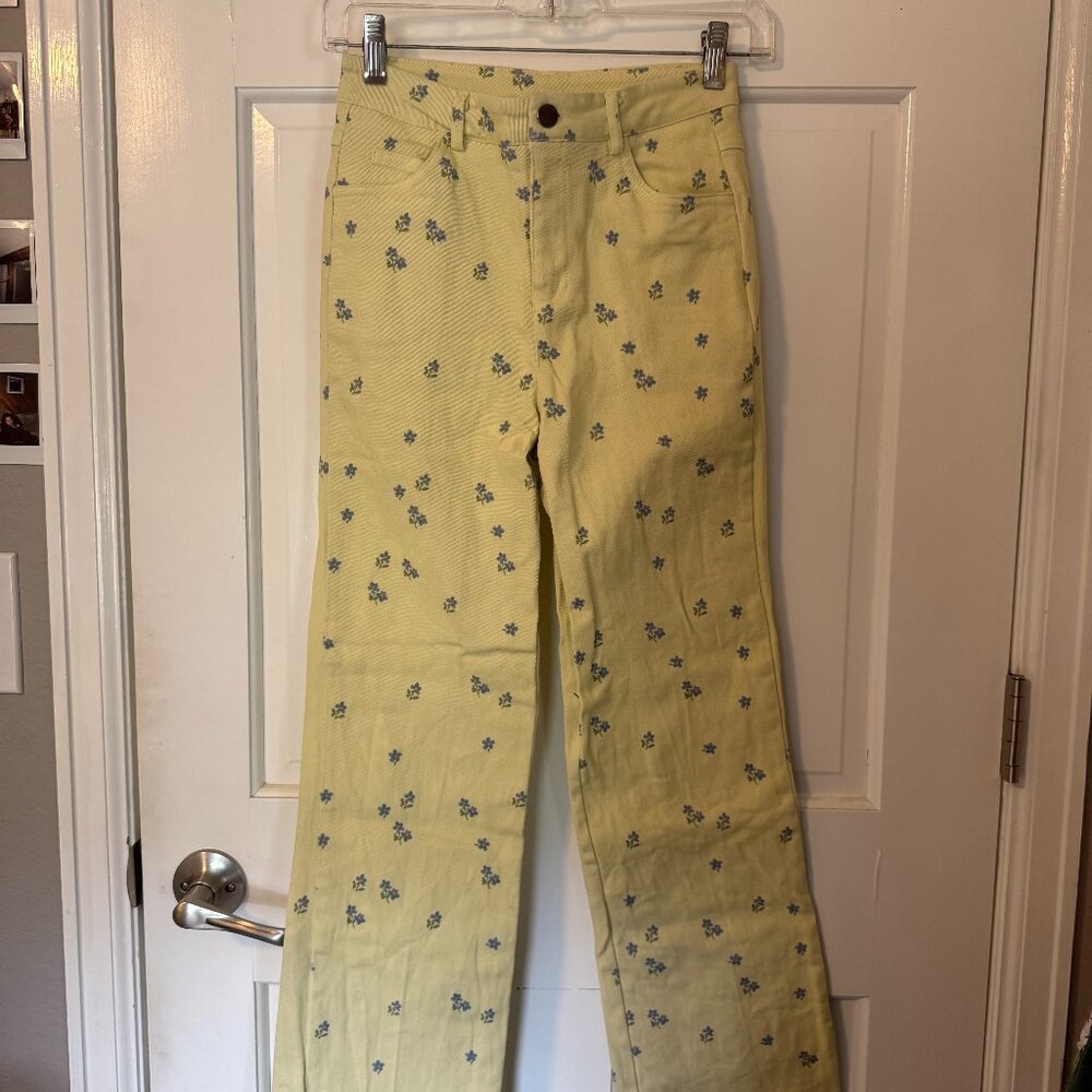 Princess Polly Ivy Floral Straight Leg Jeans
